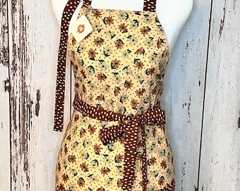 Fall Kitchen Apron with Pockets: Adjustable Apron