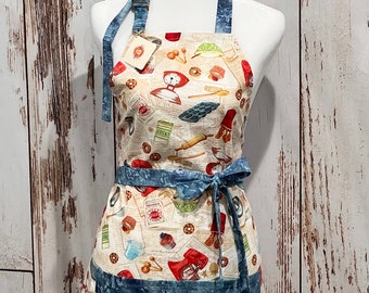 Baking Kitchen Apron with Pockets: Adjustable Apron