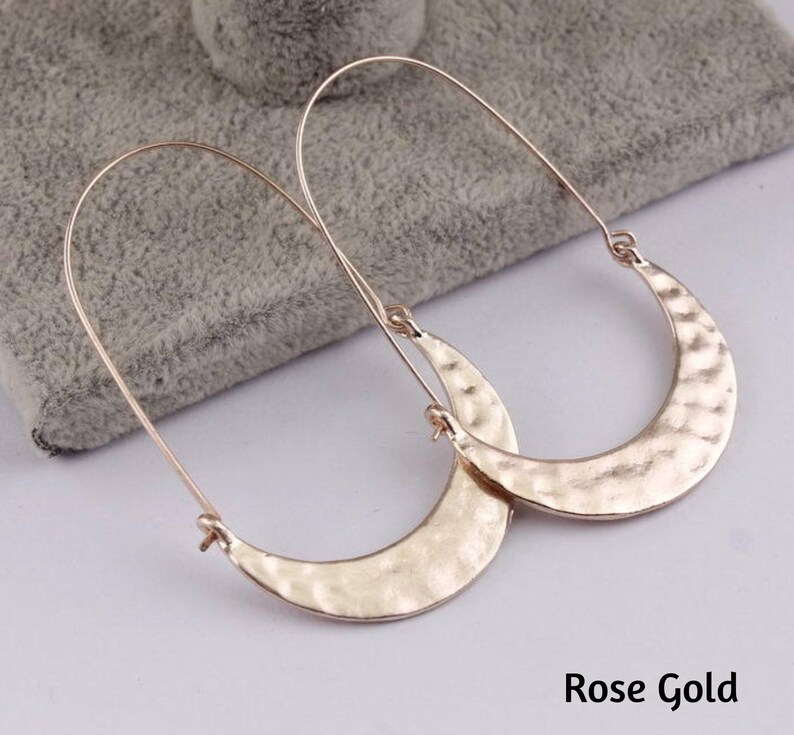 Crescent Moon Resin Earrings, Geometric Hoop Earrings, Celluloid Hoop,-Gifts For Her, Statement Resin Earring, Modern Semicircle Hoop Earring