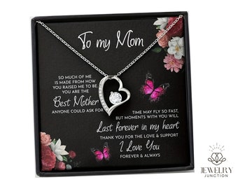 To My Mom Heart Sterling Silver Necklace Holiday Birthday Party Christmas New Year Gifts Mothe's Day Gift