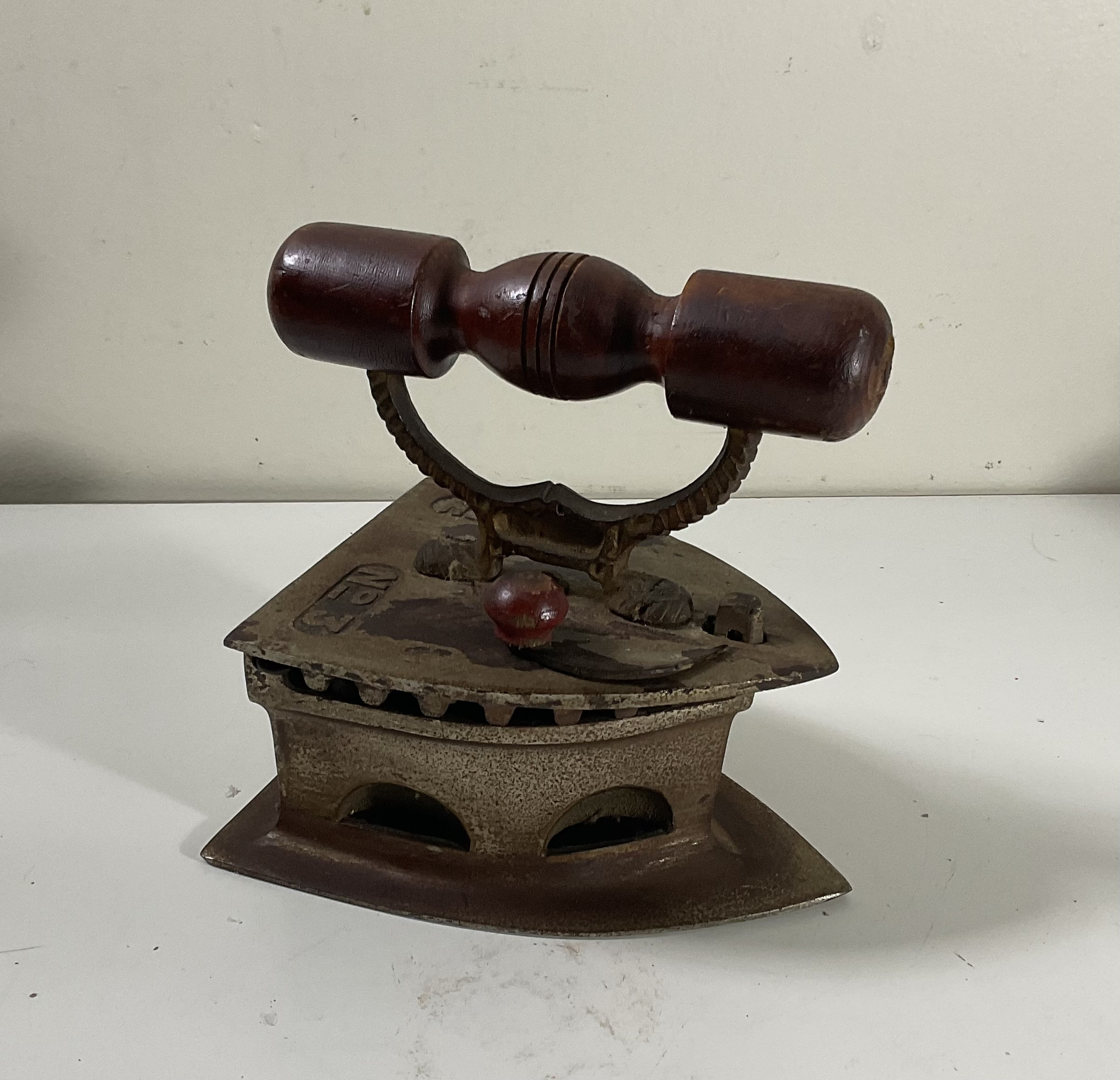Antique 3 Golden Coal/charcoal Clothes Iron W/ Brass Finish Etsy