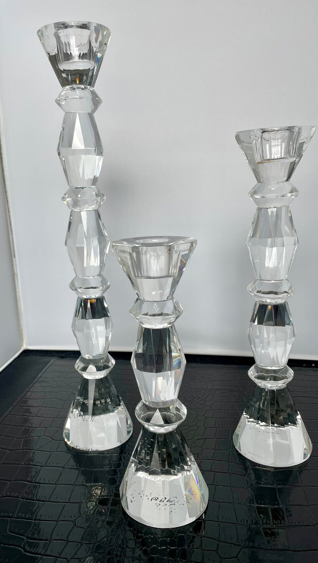 Lead Crystal Candlesticks Ireland by Shannon Crystal Designs Heavy Feel