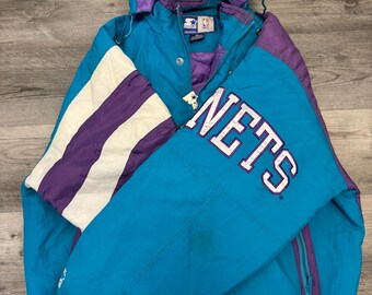 Vintage 1990s Charlotte Hornets NBA Apex One Logo Athletic Puffer