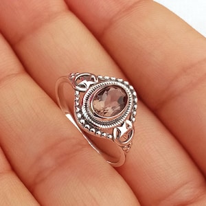 Smoky Quartz silver Ring ,Gemstone Ring, Solid 925 sterling silver Ring, Handmade Ring, Natural Smoky Quartz Statement Ring, Antique Ring