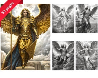 Libro para colorear de mujeres angelicales: 53 ilustraciones de ángeles imprimibles (PDF)