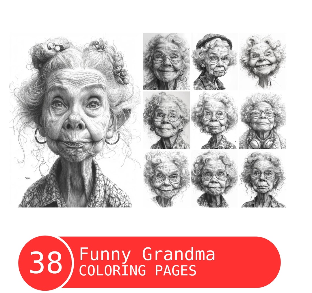 Grandma's Mischief Funny Grandma Coloring Book for Adults and Kids ...