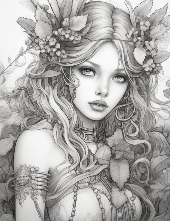 ぐるぐるアート　妖精の森　夏のこもれび　ボールペン画　アナログイラスト　て書き ぐるぐるアート 妖精の森 夏のこもれび ボールペン画 アナログ