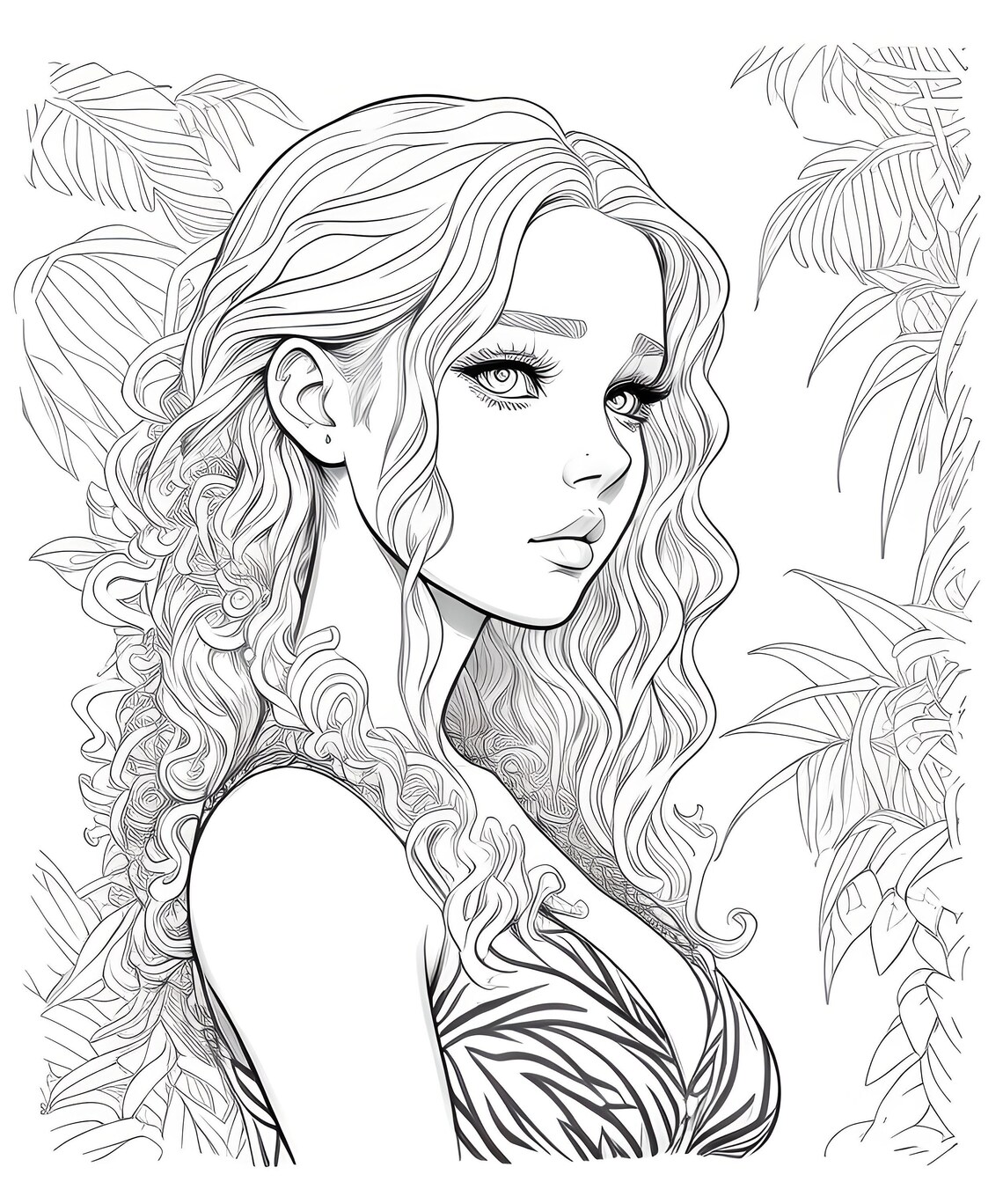 50 Delicate Forest Fairy Girl Coloring Pages for Fantasy - Etsy