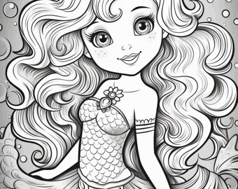 Mermaids Coloring Book for Girls: Amazing Coloring Book With Magical  Mermaids Illustrations, 42 Cute And Unique Coloring Pages For Kids Ages 4-8,  9-12 (Paperback)