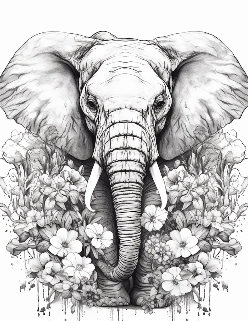 10 Unique Animal Grayscale Coloring Pages for Adults: Unwind and Unleash Your Creativity