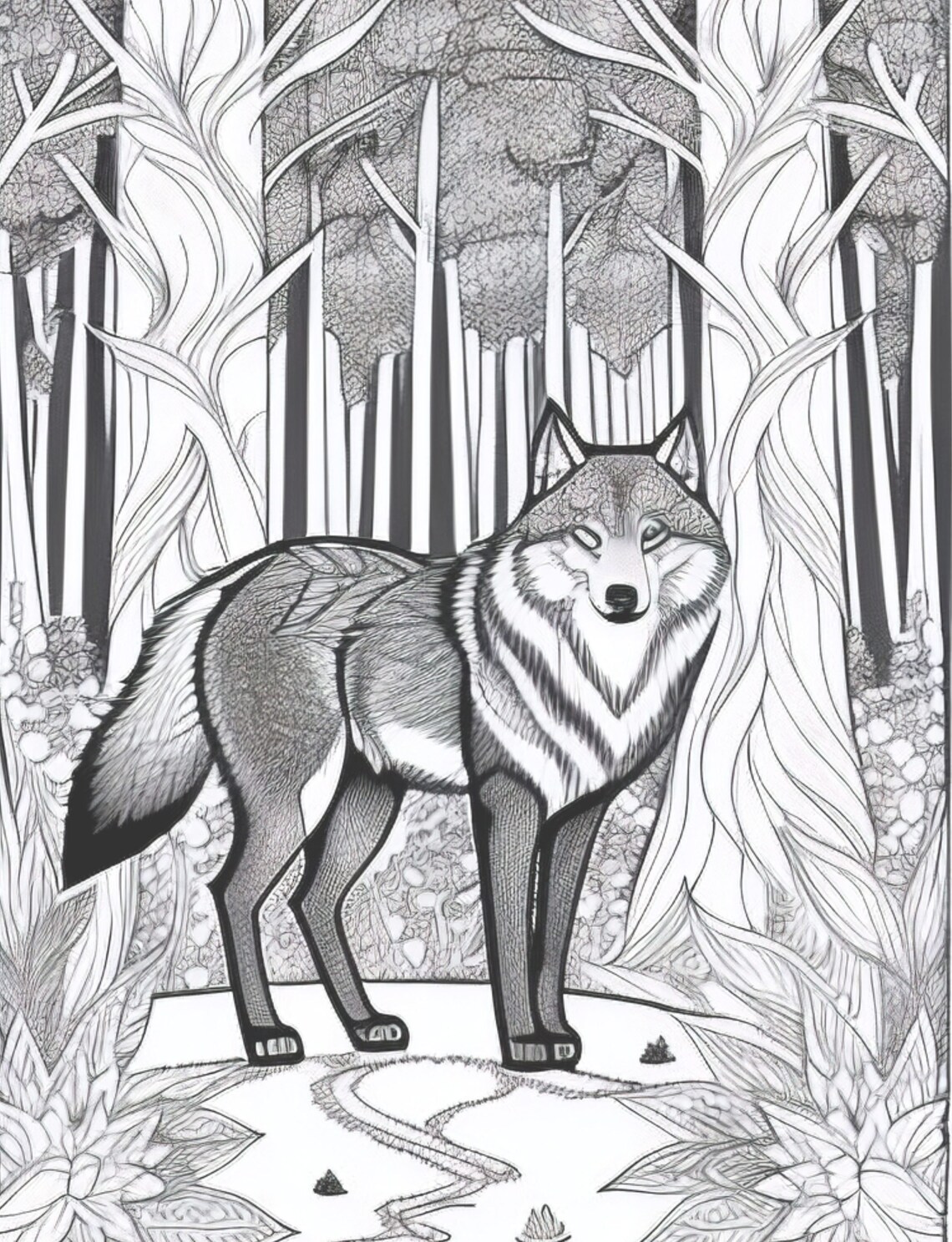 North American Animals Coloring Page Adults Kids Download Etsy