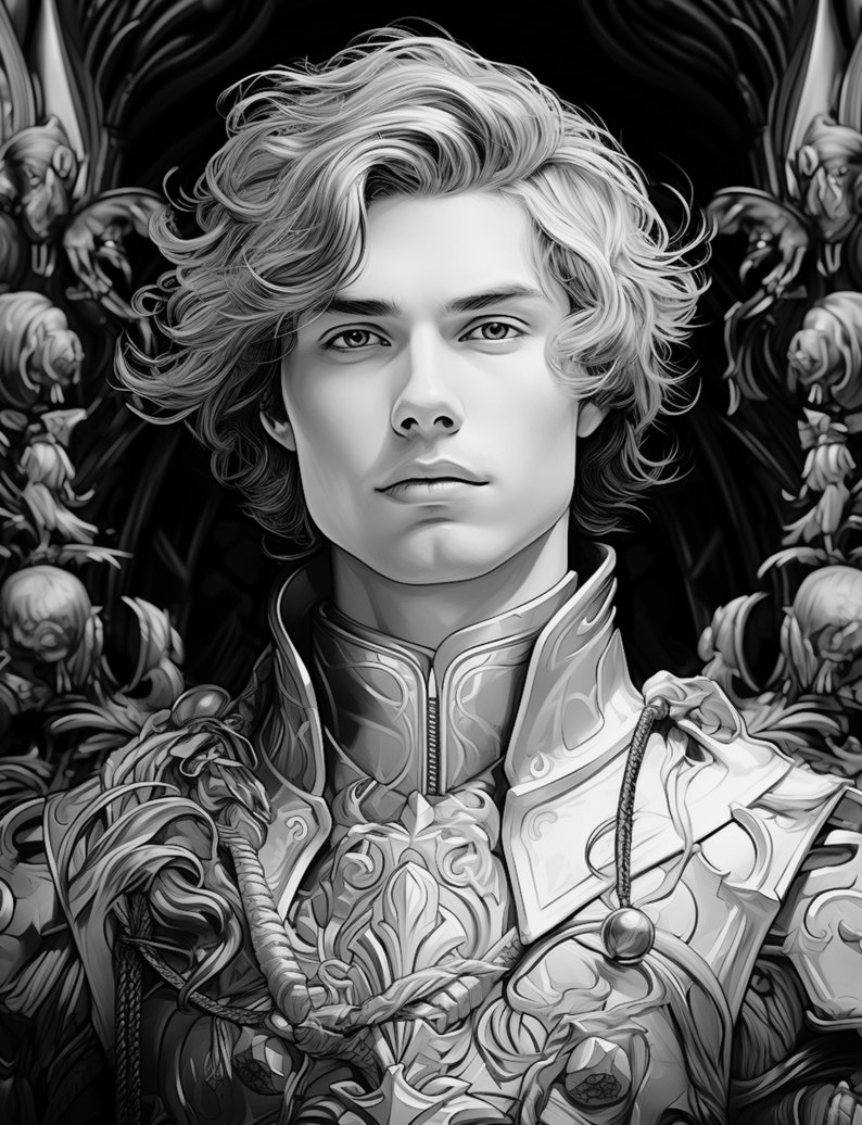 Princes Coloring Book Adults and Kids Coloring Pages - Etsy