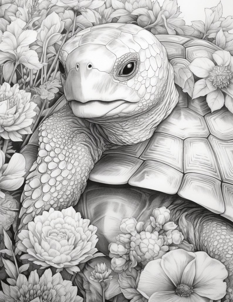 10 Unique Animal Grayscale Coloring Pages for Adults: Unwind and Unleash Your Creativity