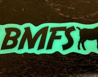 BMFS glow in the dark sticker Or glitter sticker