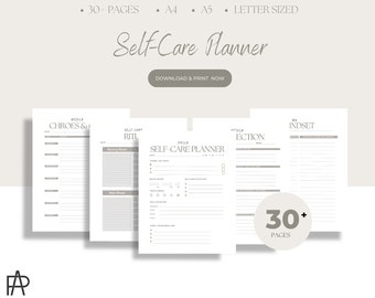 Self Care Planner, Self Help Planner, Mental Health Planner, Printable, Printable, Therapy Journal, Mental Health