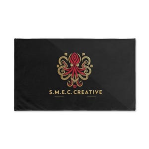 Unique Octopus Design Hand Towel, Nautical Bathroom Decor, Beach House Towel, Gift for Ocean Lovers, Home Accessories