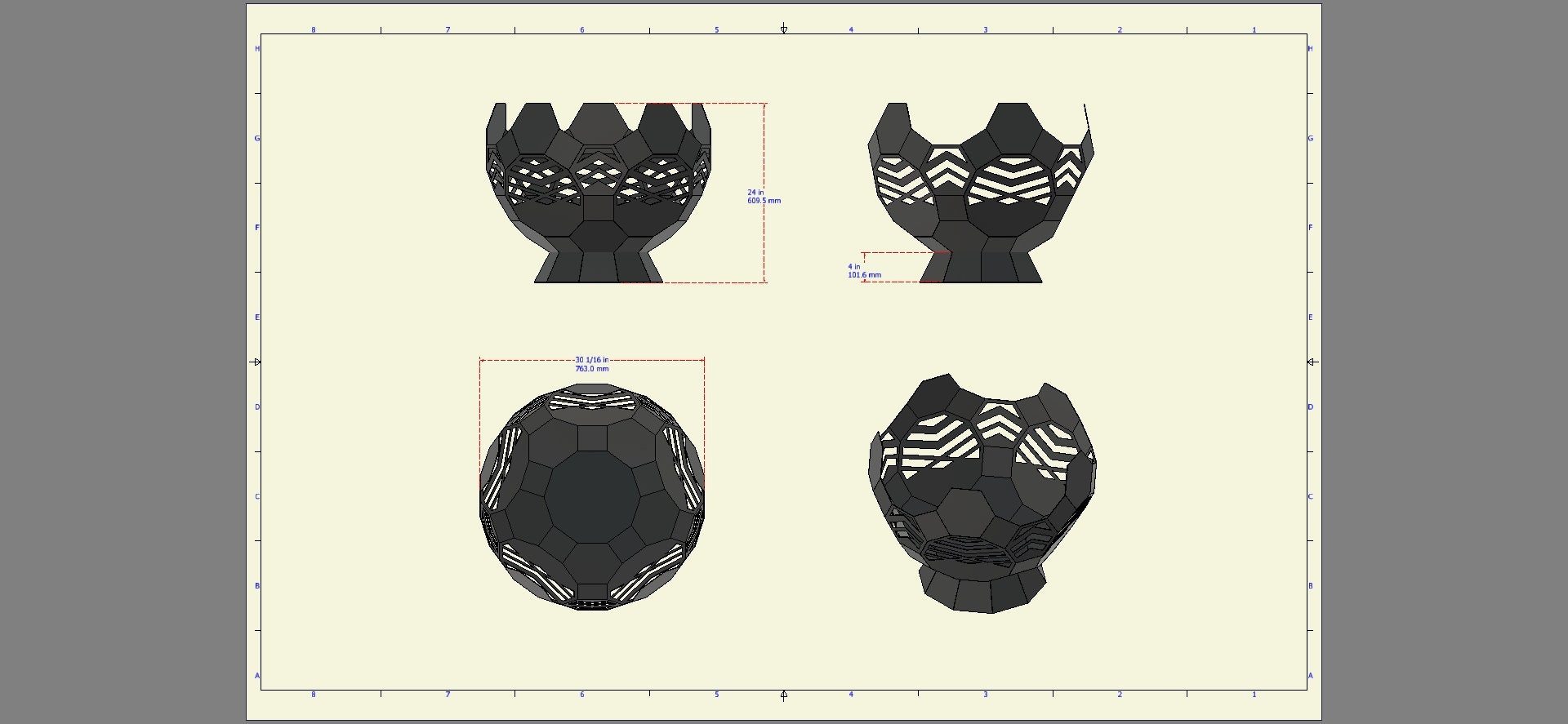 Geometric Pits Geometric Fire Pit, DXF, DWG Files. - Etsy