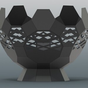 Geometric Fire Pit, DXF, DWG files.