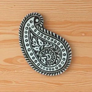 Indian Wooden Printing Block - Large Paisley