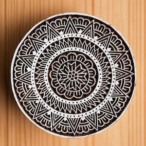 Pottery Stamp, Soap Stamp, Textile Stamp, Indian wood stamp, Tjap, Hand Carved, Stamp for Clay, Block print Stamp - Marigold