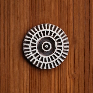 Pottery Stamp, Soap Stamp, Textile Stamp, Indian wood stamp, Tjap, Hand Carved, Stamp for Clay, Block print Stamp - Wheel