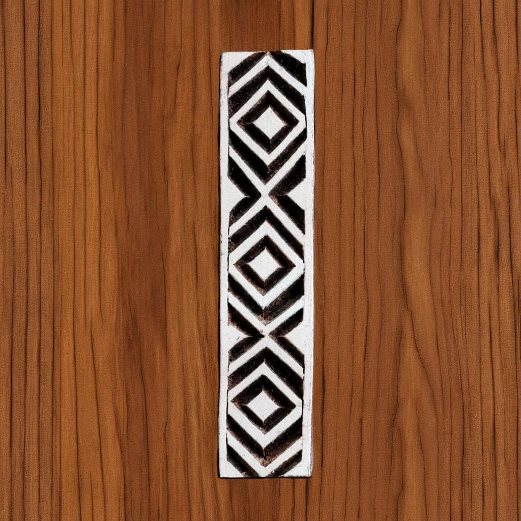 Wood Block - X & O Border