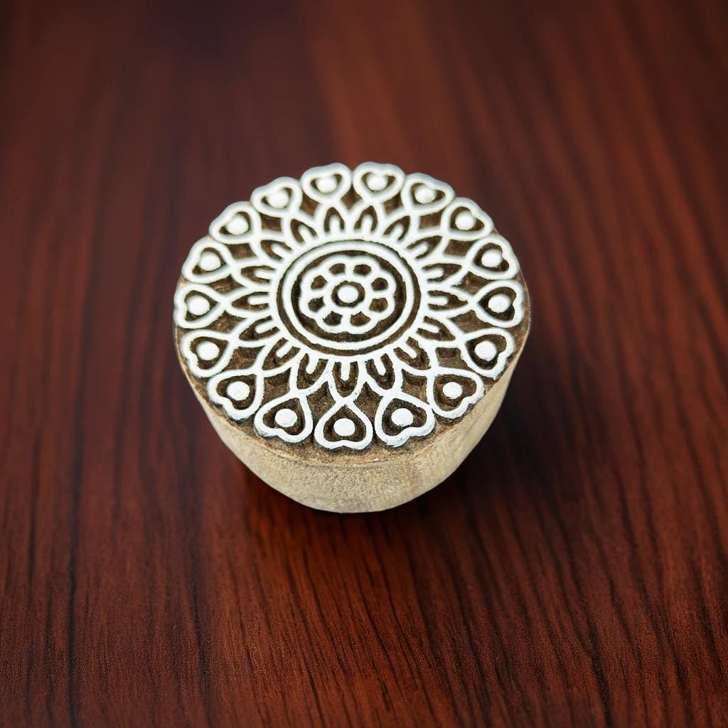 Circular Mandala Stamp | Indian Printing Blocks