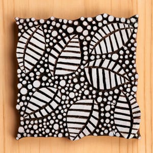 Pottery Stamp, Soap Stamp, Textile Stamp, Indian wood stamp, Tjap, Hand Carved, Stamp for Clay, Block print Stamp - Forest Spirits
