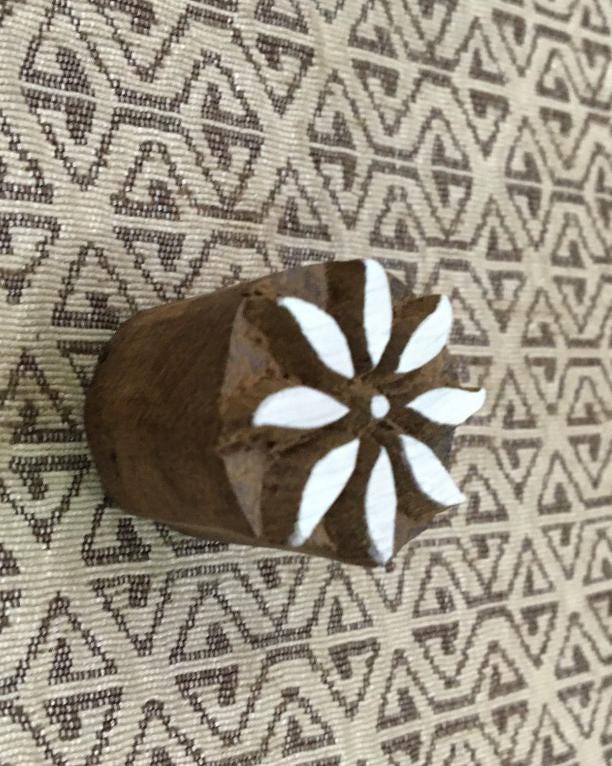 Indian Artistic Handicraft Item Wooden Printing Block Pottery Stamp, Batik Tjaps, Blaudruck stempel