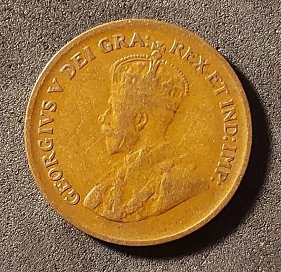 1936 CANADIAN PENNY; One Cent Coin; King George V; Copper Penny - Etsy
