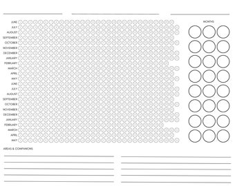 Missionary Countdown / Elder / Bubble Chart / 24 month countdown / Area & Companions/ Months