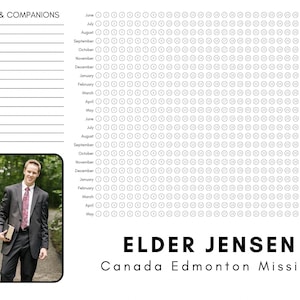 Missionary Countdown / Elder / Area & Companion / Bubble Chart / 24 maanden aftellen / aanpassen