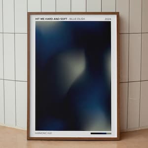 Hit Me Hard And Soft - Billie Eilish Album Premium Poster | Gradient Wall Art | Music Album Print | Aesthetic Decor