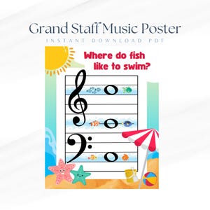 Grand Staff Music Poster (Printable)