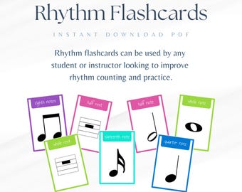 Music Rhythm Flashcards (Printable)