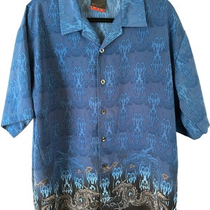 Y2k Tribal Dragon Button Down Shirt