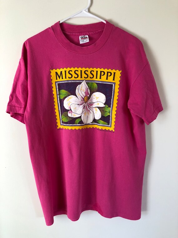 Rare! 80's puff ink, screen printed Mississippi ma