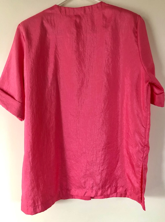 80’s/90’s Hot Pink Blouse - image 5