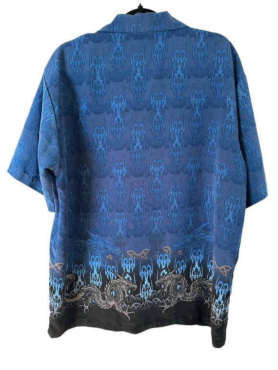 Y2k Tribal Dragon Button Down Shirt - Etsy