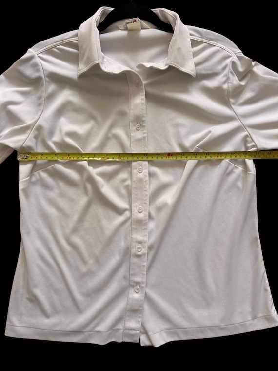 70's Dagger Collar Button Down Blouse - image 2