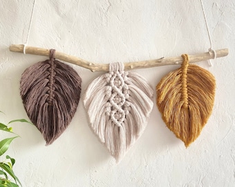 Macrame feather PDF pattern, DIY Macrame Leaf macrame, tutorial for beginners, Macrame wall hanging pattern