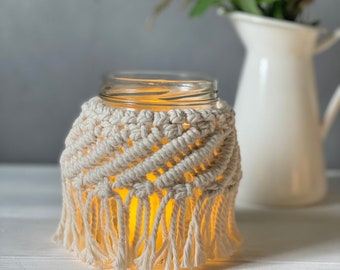 Macrame Jar PATTERN pdf, Wedding tables decor, macrame for home, mason jar decor, Macrame Vase