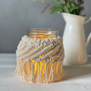 Macrame Jar PATTERN pdf, Wedding tables decor, macrame for home, mason jar decor, Macrame Vase