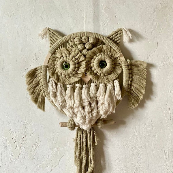 Macrame Owl Pattern PDF, Macrame Pattern For Beginners, Kids Room Decor DIY, Macrame Owlet tutoriel, Nursery Decor, Macrame Wall Hanging DIY