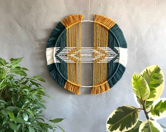 Macrame wall hanging pattern, Geometric Macrame hoop pattern written in PDF, Circle macrame wall hanging tutorial pdf, Home Decor Diy