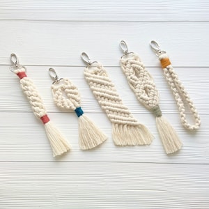 Patrón de llavero Macrame PDF, Llavero de pulsera, Tutorial de Macrame para principiantes