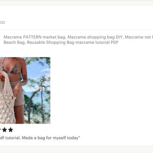 Macrame PATTERN market bag, Macrame shopping bag DIY, Macrame net bag, tote bag, Beach Bag, Reusable Shopping Bag macrame tutorial PDF image 4