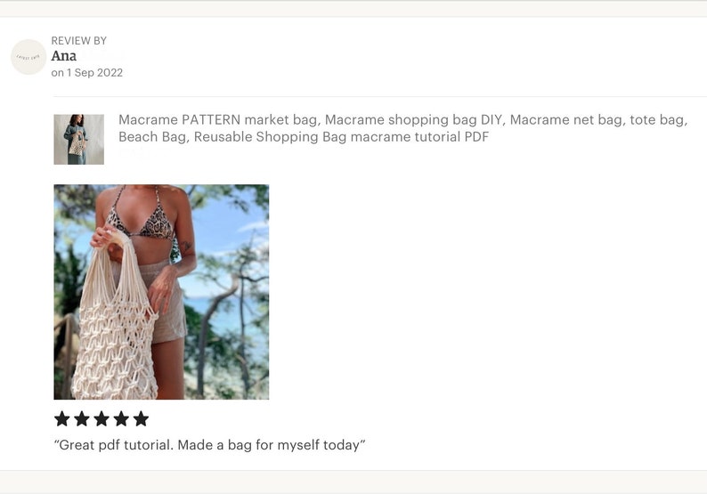 Macrame PATTERN market bag, Macrame shopping bag DIY, Macrame net bag, tote bag, Beach Bag, Reusable Shopping Bag macrame tutorial PDF image 4