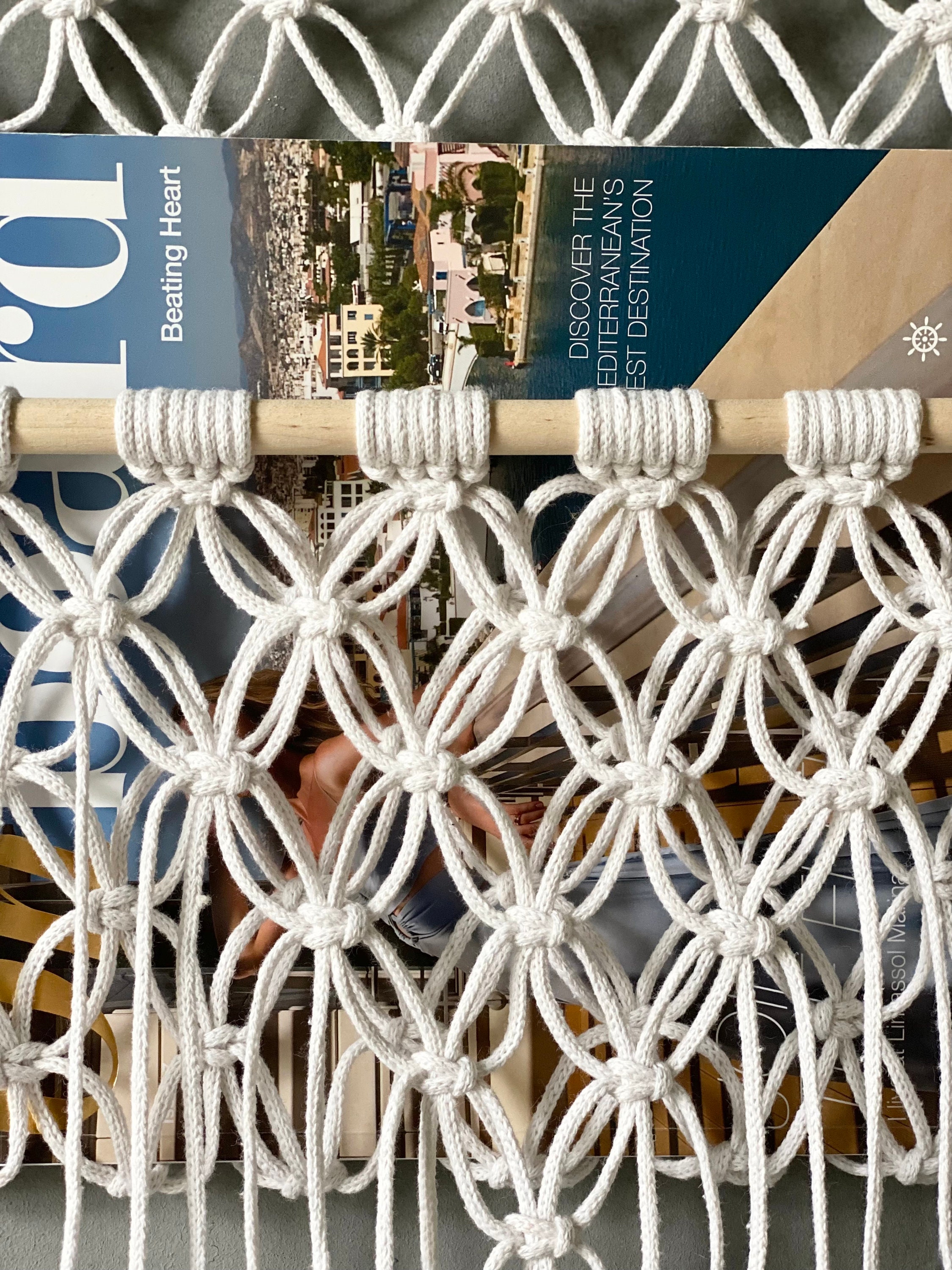 Macrame Toy Hammock PATTERN Pdf, Macrame Magazine Holder, Macrame for ...