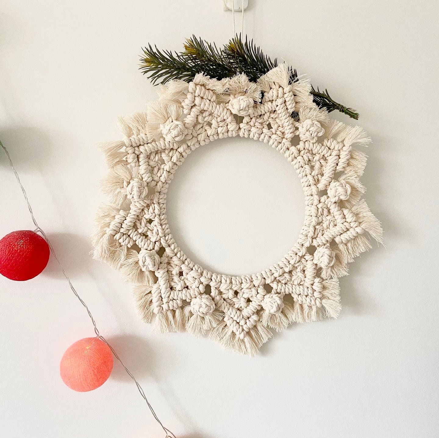 Macrame Wreath Pdf Pattern Macrame Wall Hanging Christmas Wreath Diy 